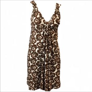Nine West brown floral sundress EUC